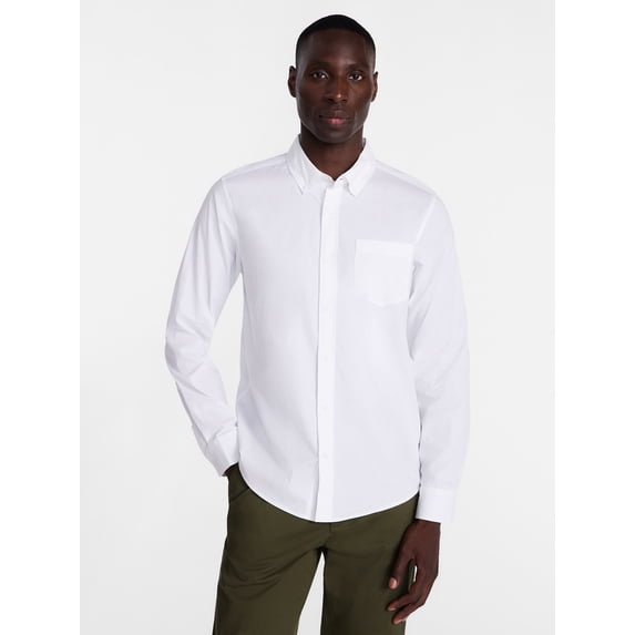 George Men's Poplin Shirt with Long Sleeves, Sizes S-3XL, LT-4XLT, 2XB-6XB