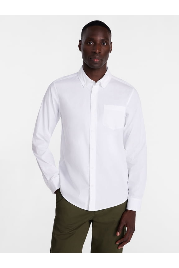 Men's Poplin Shirt with Long Sleeves, Sizes S-3XL, LT-4XLT, 2XB-6XB