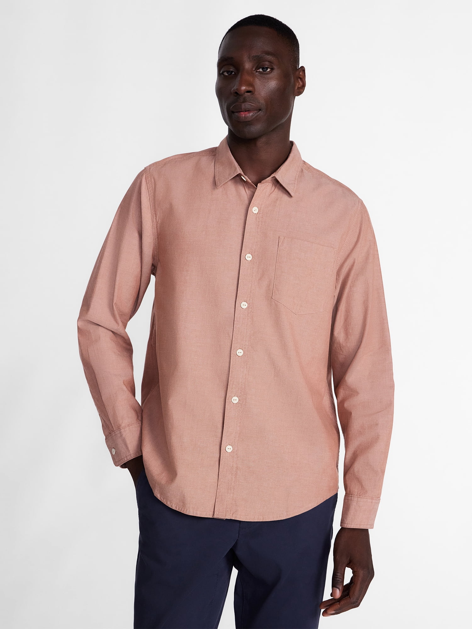 George Men's Poplin Shirt with Long Sleeves, Sizes S-3XL, LT-4XLT, 2XB-6XB