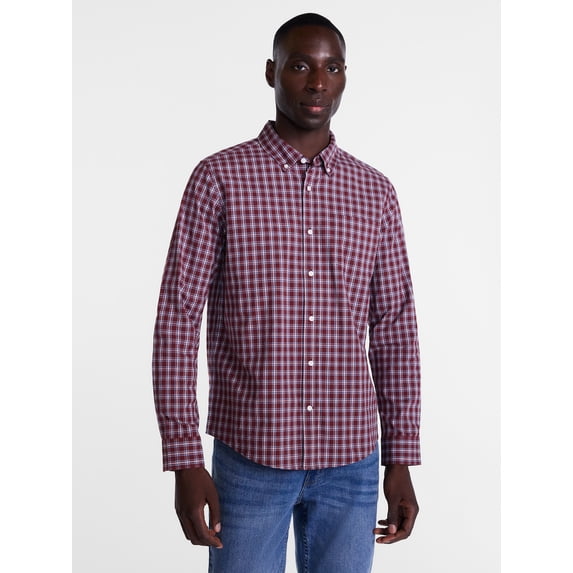 George Men's Poplin Shirt with Long Sleeves, Sizes S-3XL, LT-4XLT, 2XB-6XB