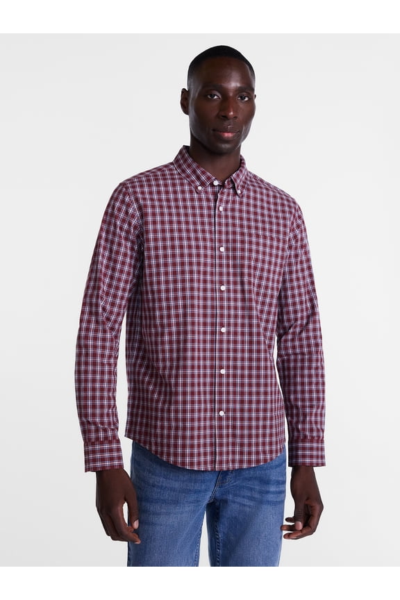 Men's Poplin Shirt with Long Sleeves, Sizes S-3XL, LT-4XLT, 2XB-6XB