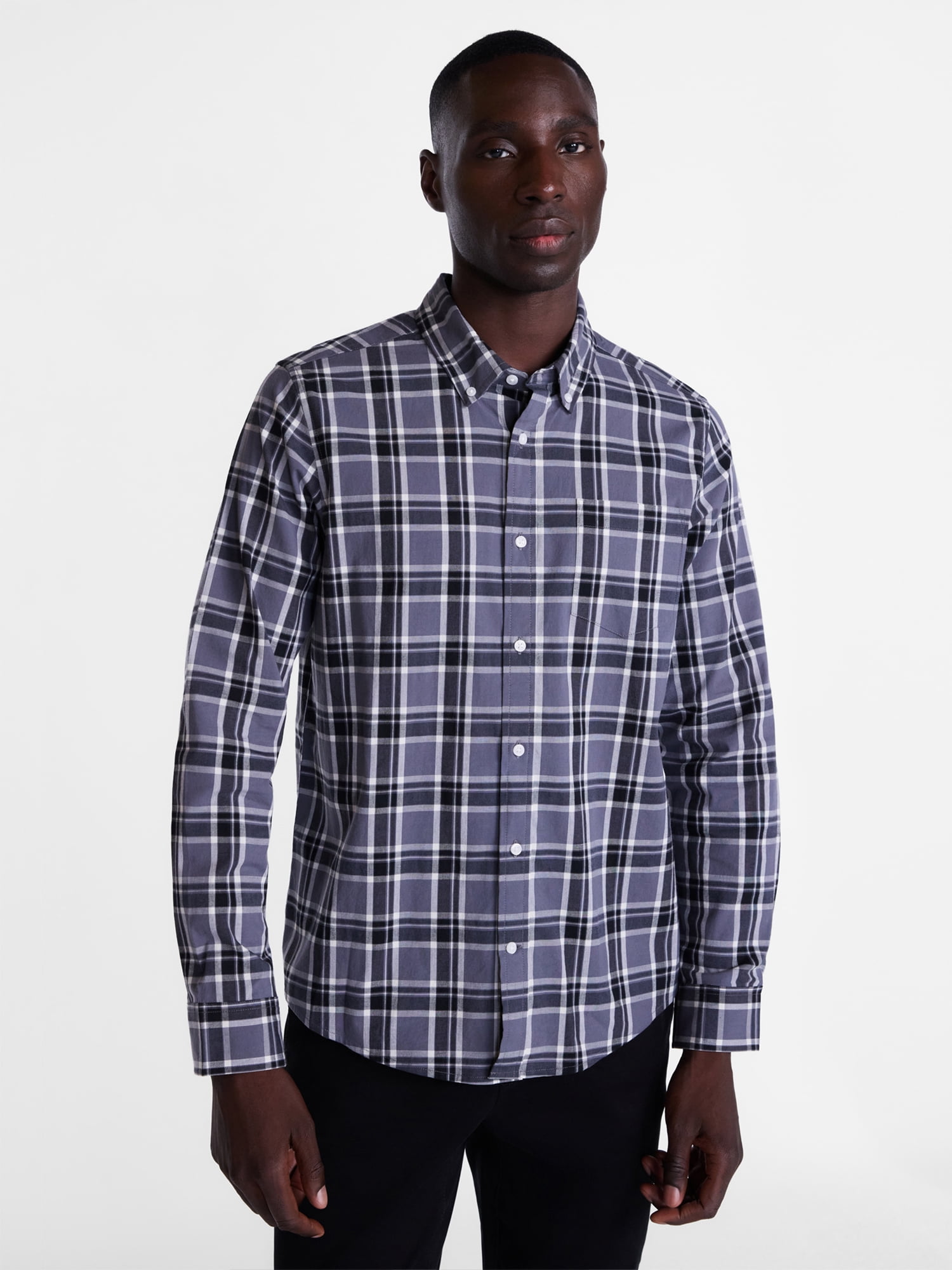 George Men's Poplin Shirt with Long Sleeves, Sizes S-3XL, LT-4XLT, 2XB-6XB