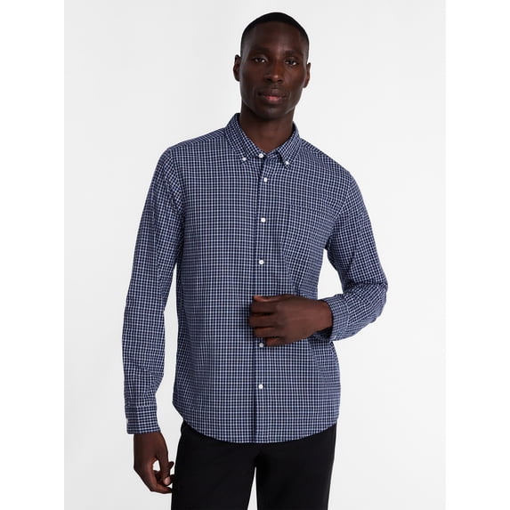 George Men's Poplin Shirt with Long Sleeves, Sizes S-3XL, LT-4XLT, 2XB-6XB