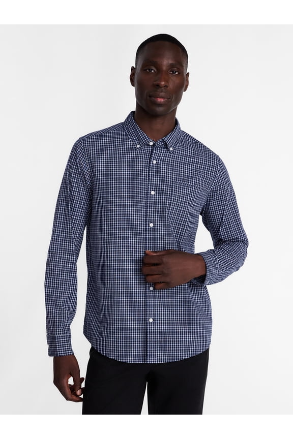 Men's Poplin Shirt with Long Sleeves, Sizes S-3XL, LT-4XLT, 2XB-6XB