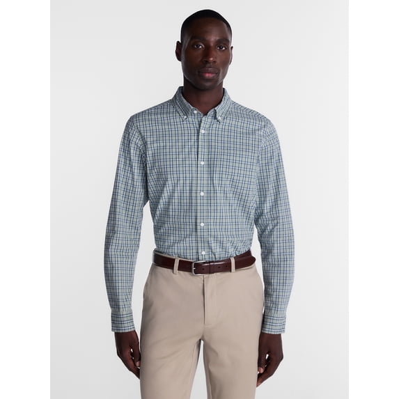 George Men's Poplin Shirt with Long Sleeves, Sizes S-3XL, LT-4XLT, 2XB-6XB