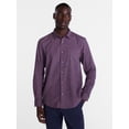 thumbnail image 1 of George Men's and Big Men's Slub Cotton Shirt with Long Sleeves, Sizes S-3XL, 1 of 5
