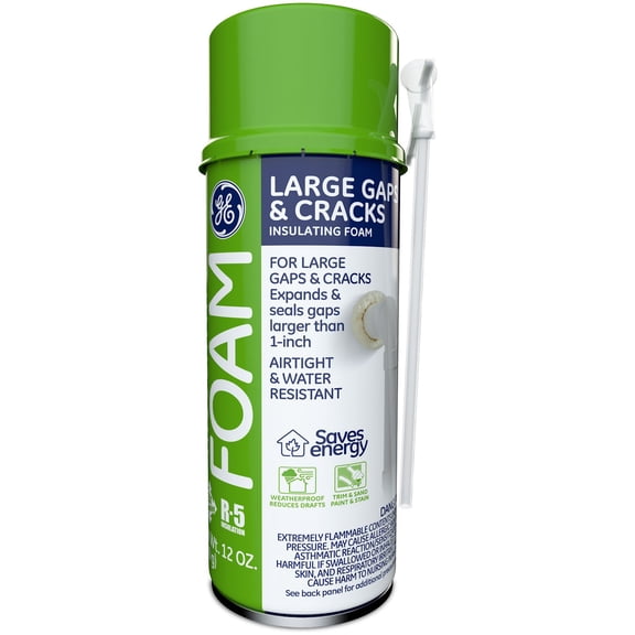 GE Large Gaps & Cracks Insulating Foam, 12 oz Can