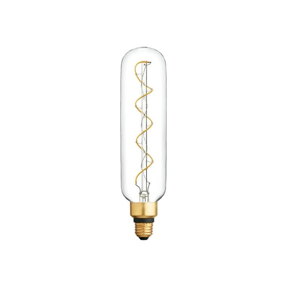 GE Large Vintage Style Spiral Filament 40-Watt Replacement Clear Finish T20 Tubular LED