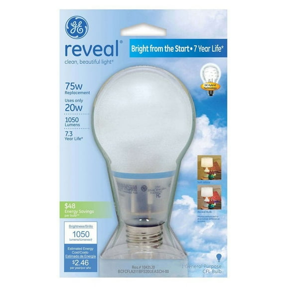 GE Lighting 20W A-Shape Light Bulb