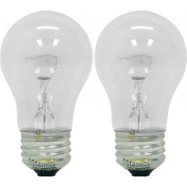 Bulb Sizes GE Lighting 40W Appliance Light Bulb for Fridge, Oven, Freezer - 2PK ...