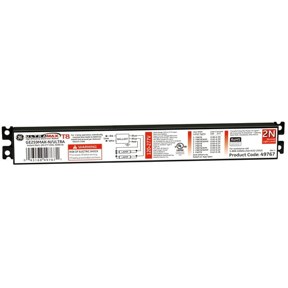 GE Lighting 23954 Universal Electronic Fluorescent Ballast