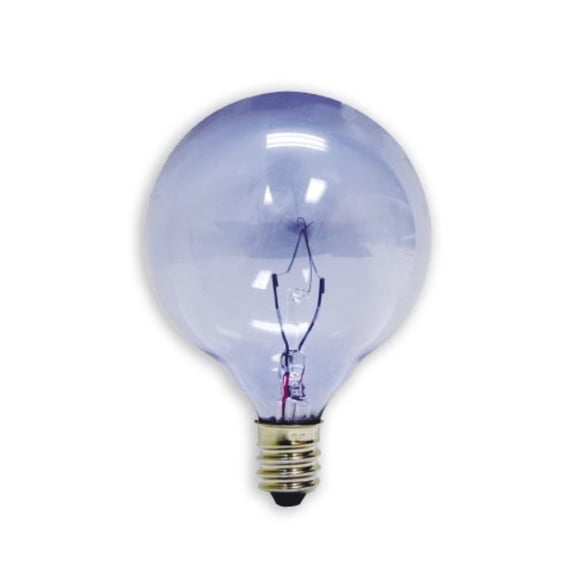 GE Lighting 48704 40-Watt Reveal Candelabra Globe G16.5 2-Pack