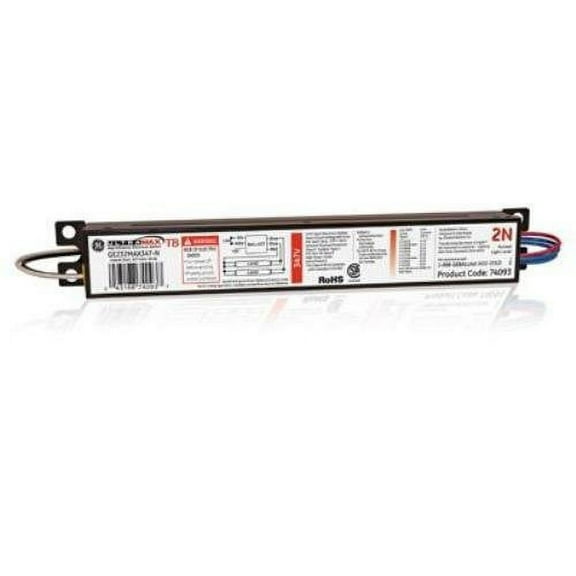 GE Lighting 74093 GE232MAX347-N 347-Volt UltraMax Electronic Fluorescent T8 Multi-Volt Instant Start Ballast 2 or 1 F32T8 Lamps by GE Lighting