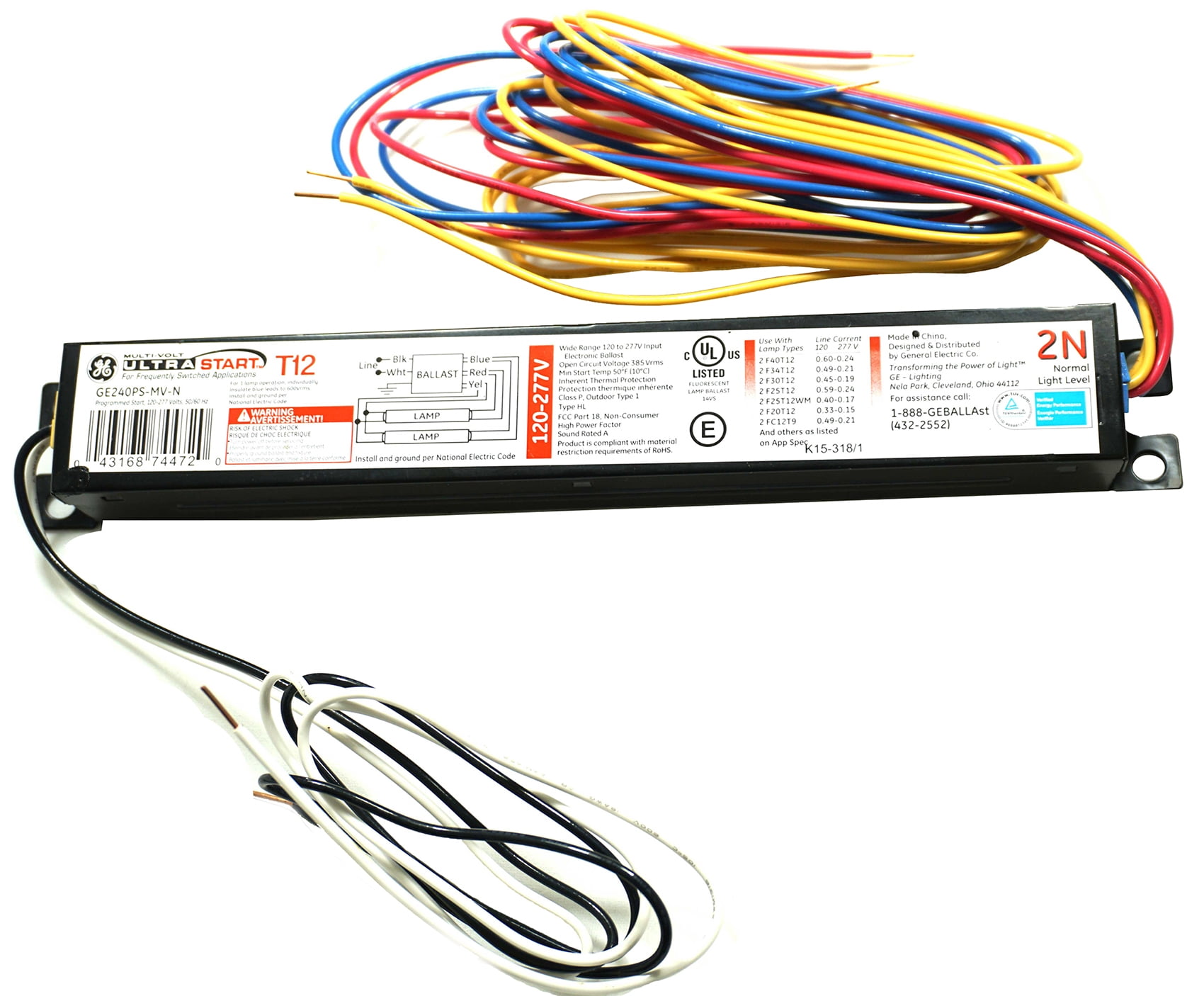 Ge electronic 2024 ballast t12