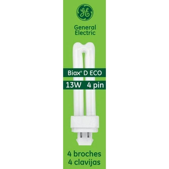 GE Lighting Energy Smart CFL 97597 13-Watt, 900-Lumen Double Biax Light Bulb with G24Q-1 Base, 10-Pack