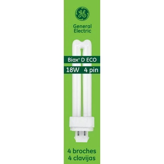 GE Lighting Energy Smart CFL 97601 18-Watt, 1250-Lumen Double Biax Light Bulb with G24Q-2 Base, 10-Pack by General Electric Co