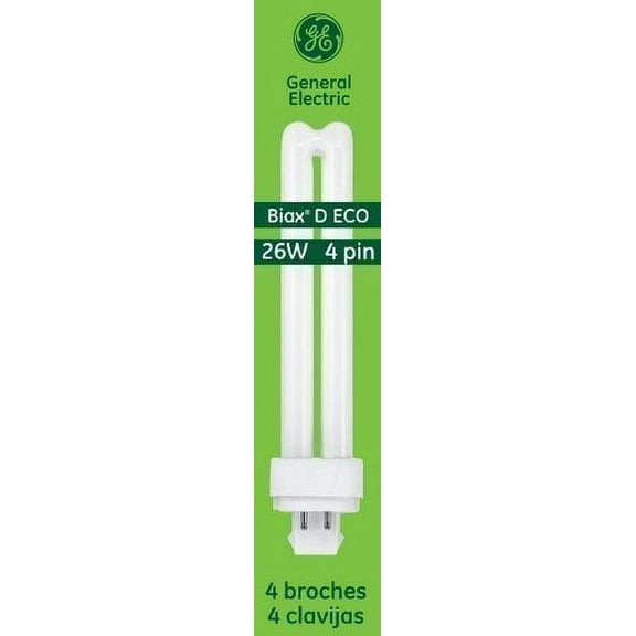 GE Lighting Energy Smart CFL 97613 26-Watt, 1800-Lumen Double Biax Light Bulb with G24Q-3 Base, 10-Pack