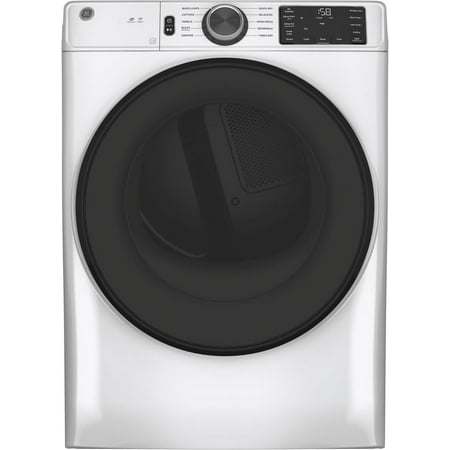 GE - 7.8 Cu. Ft. 10-Cycle Electric Dryer - White on White
