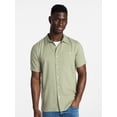 thumbnail image 1 of George Men's & Big Men's Regular Fit Microfiber Button-Up Shirt with Short Sleeves, Sizes XS-5XL, 1 of 5