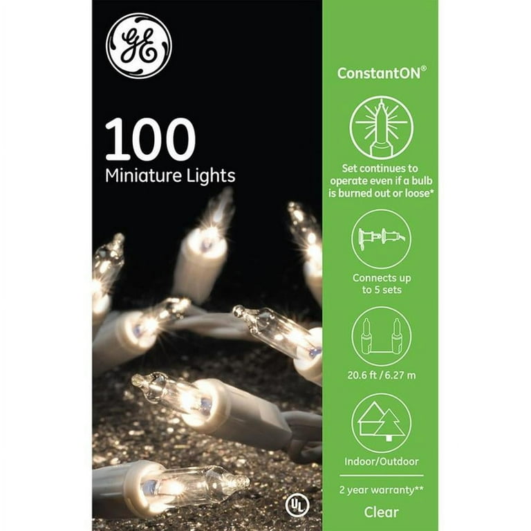 GE String A Long 100-Count 20.6-ft Clear White Incandescent Plug-In Christmas String Lights GE String A Long 100-Count 20.6-ft Clear White Incandescent Plug-In Christmas String Lights