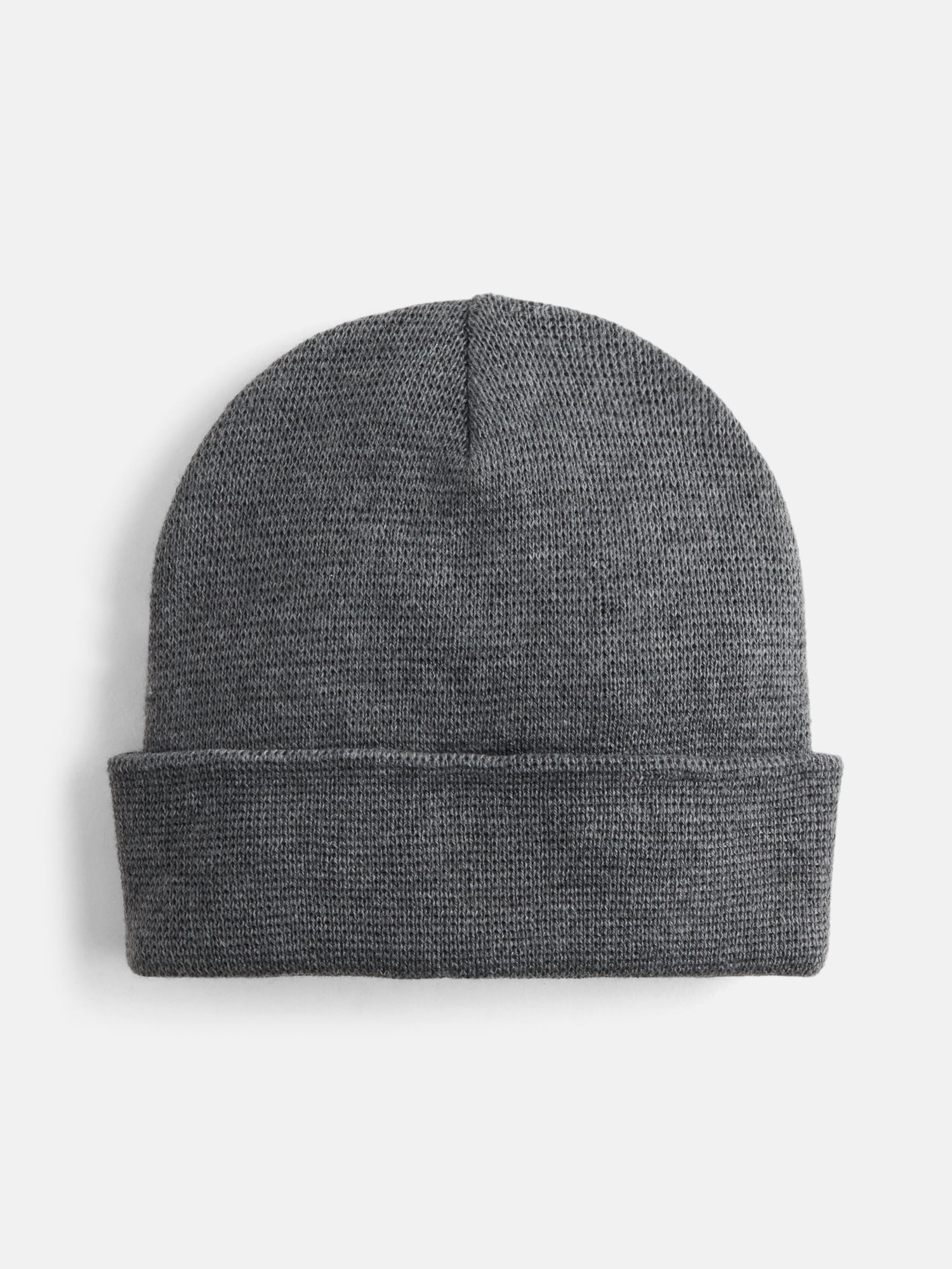 George Men's Waffle Knit Beanie Hat, Charcoal Grey