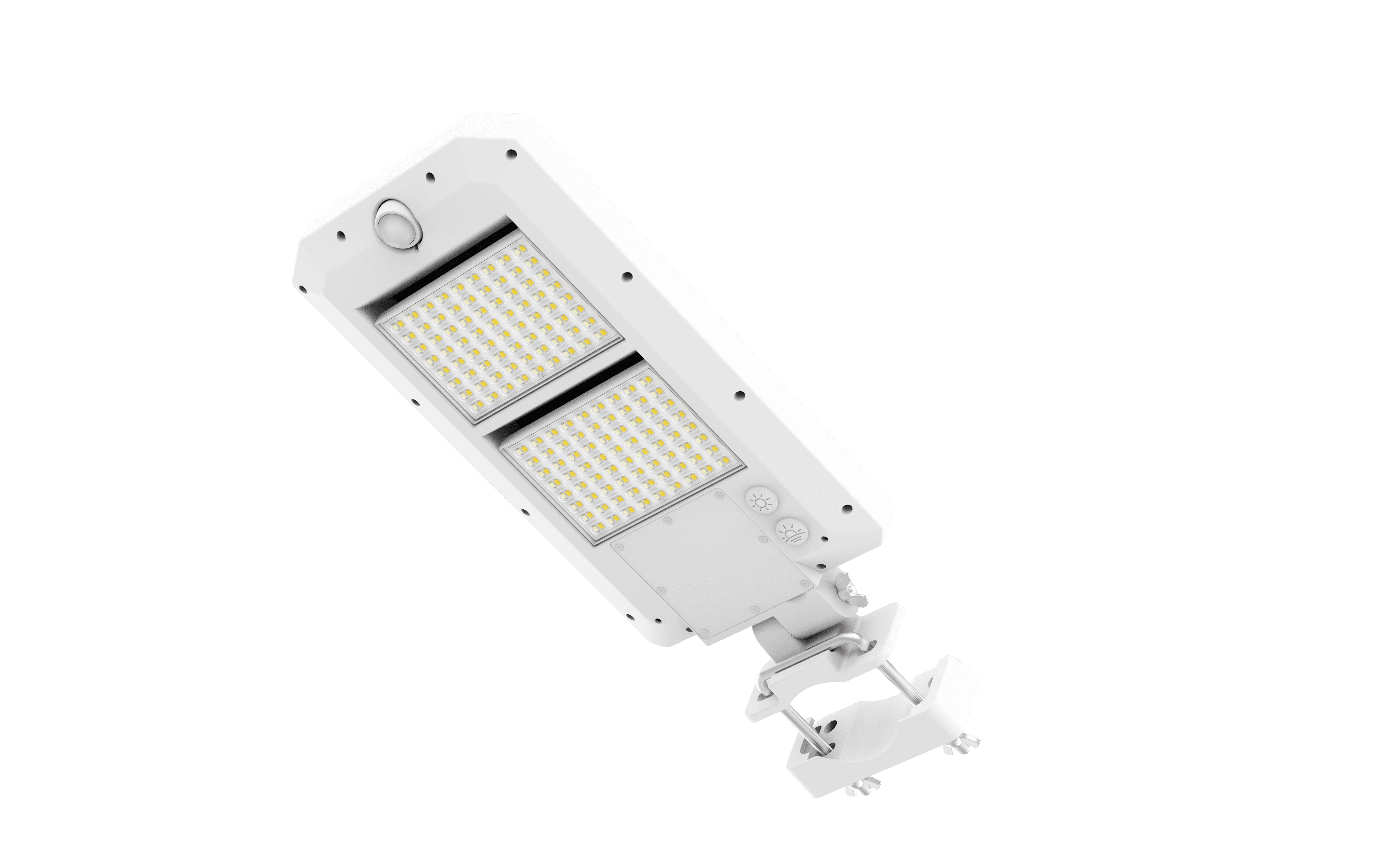 GE Outdoor Security LED Street Light, Adjustable Lights with Motion & Dusk to Dawn Sensor, Solar Light, 5000 Lumens, White