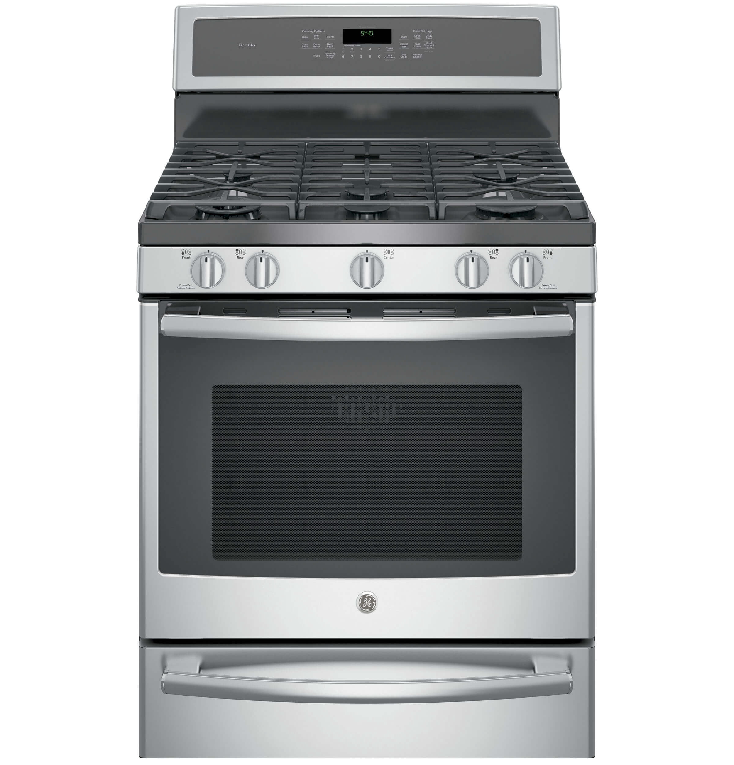 GE P2B940SEJSS 30 Inch Smart Freestanding Dual Fuel Range with Sealed Burners