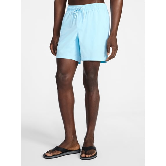 George Men's and Big Men's Performance Lined Swim Trunks, 5" Inseam, Sizes S-3XL