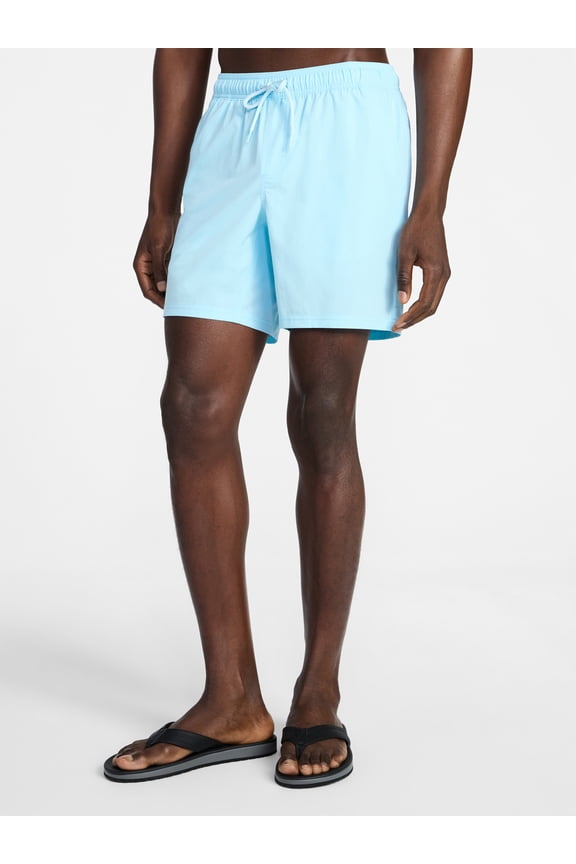 Men's and Big Men's Performance Lined Swim Trunks, 5" Inseam, Sizes S-3XL