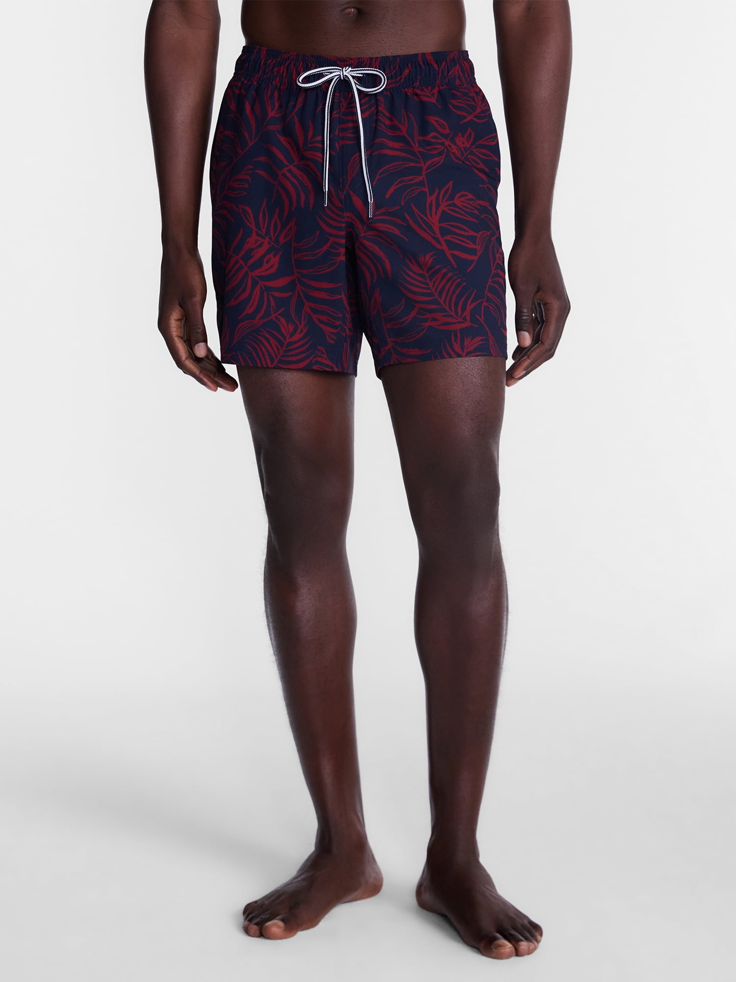 George Men's and Big Men's Performance Lined Swim Trunks, 5" Inseam, Sizes S-3XL