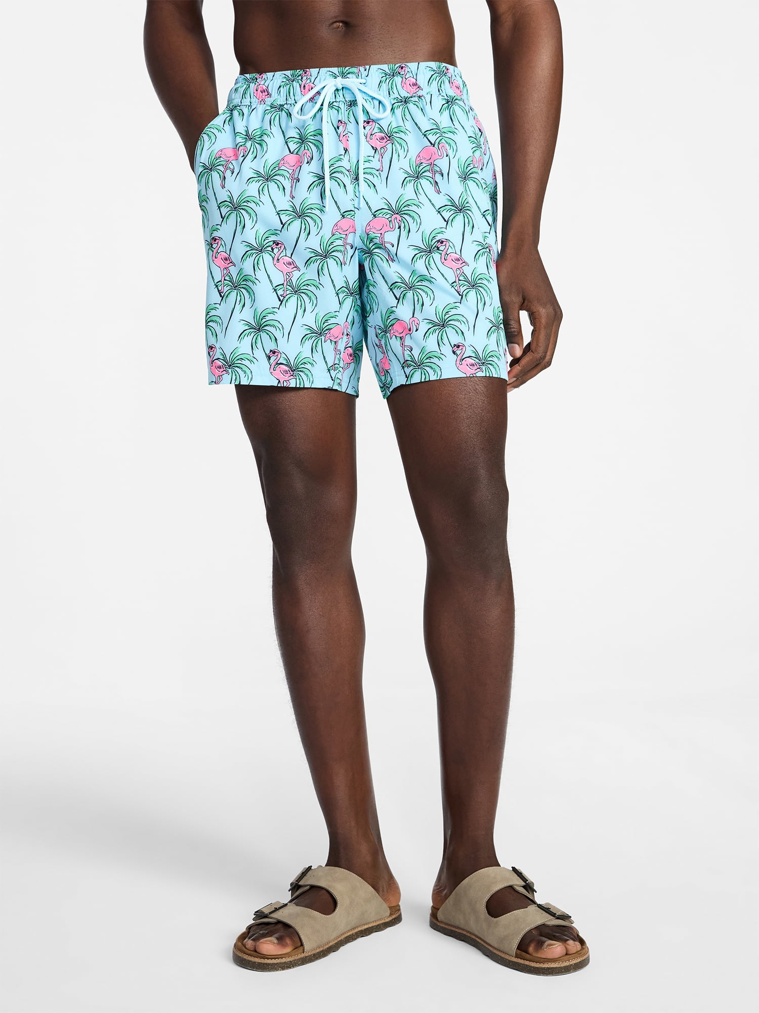 George Men's and Big Men's Performance Lined Swim Trunks, 5" Inseam, Sizes S-3XL