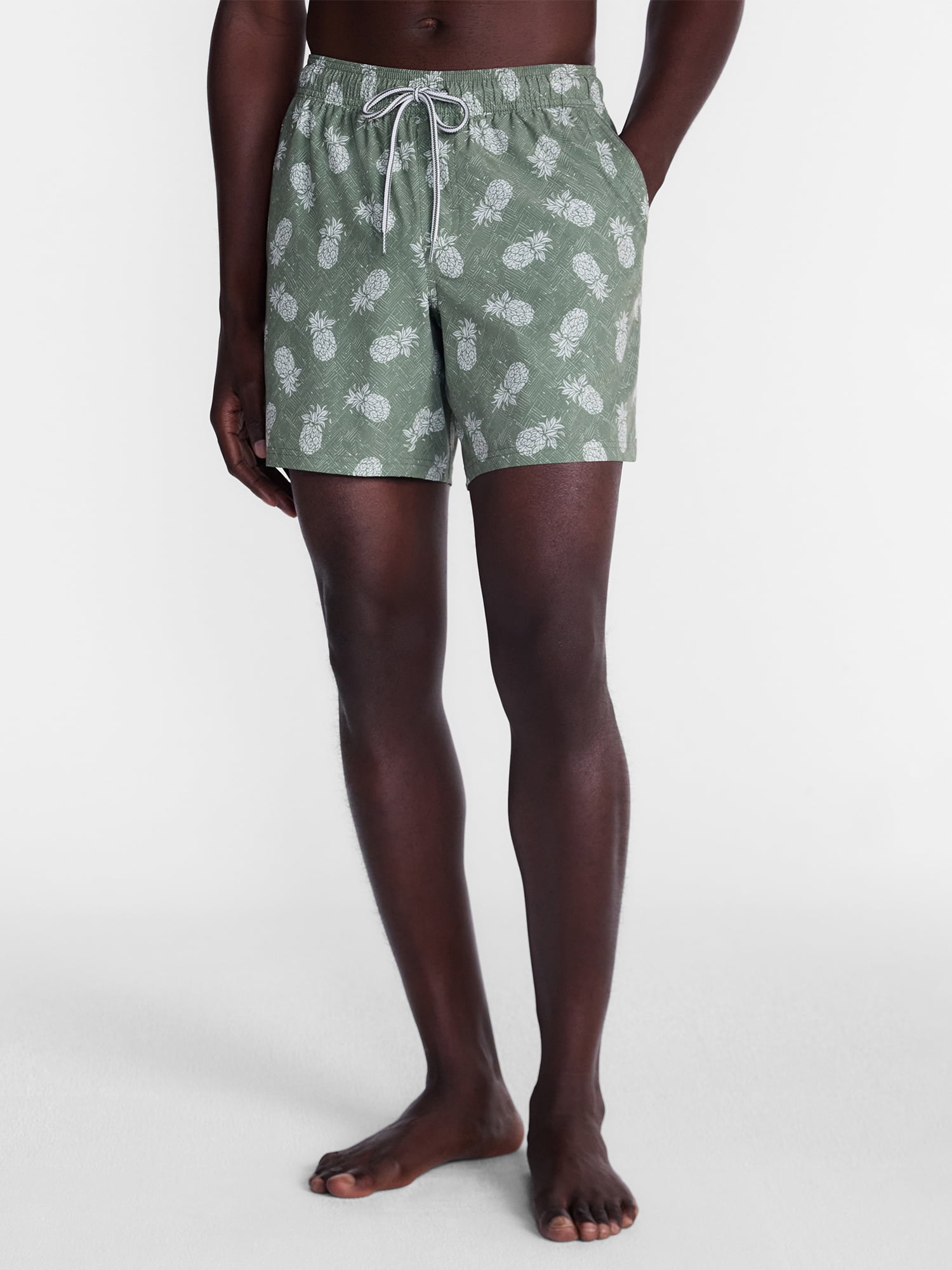 George Men's and Big Men's Performance Lined Swim Trunks, 5" Inseam, Sizes S-3XL