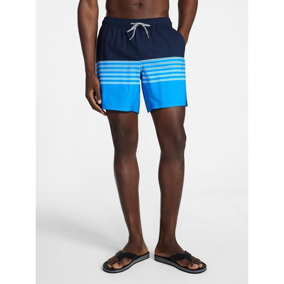 George Men's and Big Men's Performance Lined Swim Trunks, 7" Inseam, Sizes S-3XL