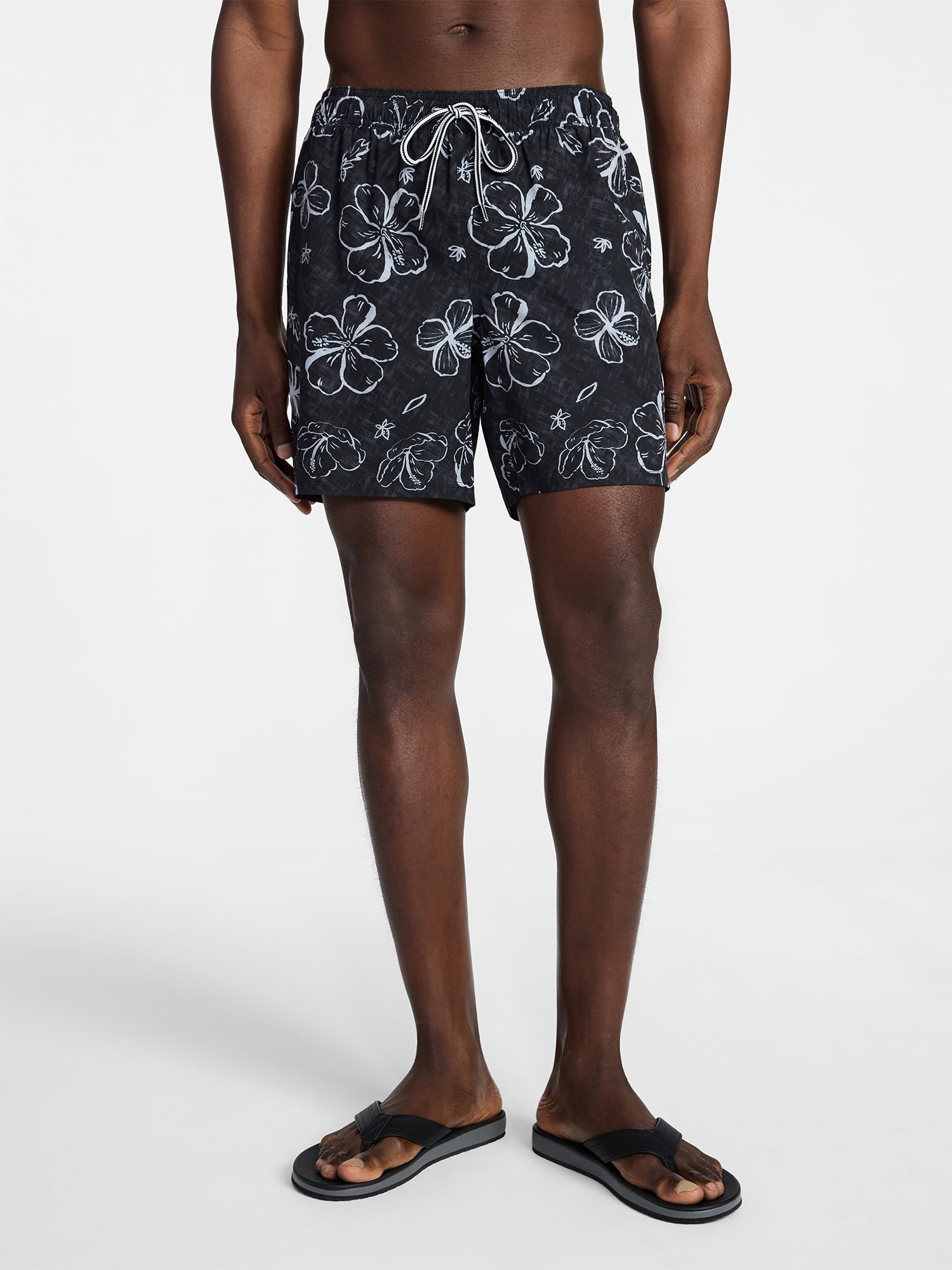George Men's and Big Men's Performance Lined Swim Trunks, 5" Inseam, Sizes S-3XL