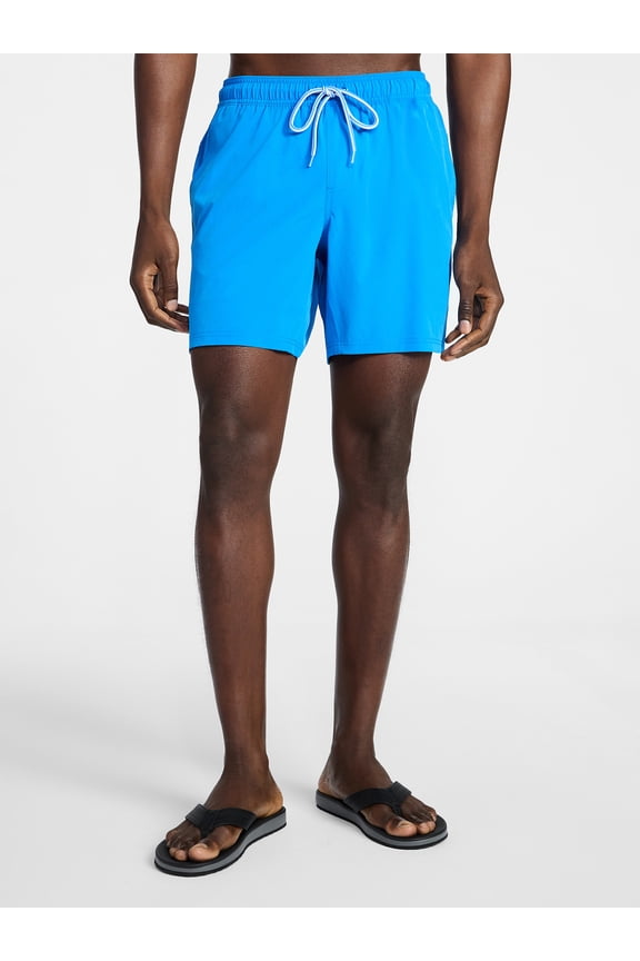 Men's and Big Men's Performance Lined Swim Trunks, 5" Inseam, Sizes S-3XL