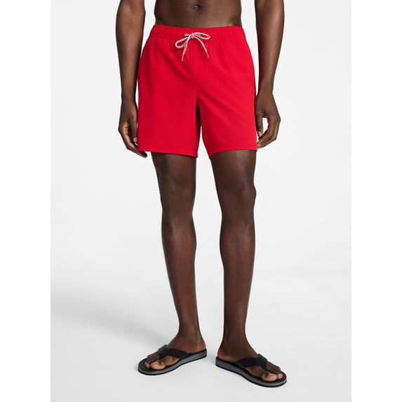 George Men's and Big Men's Performance Lined Swim Trunks, 7" Inseam, Sizes S-3XL