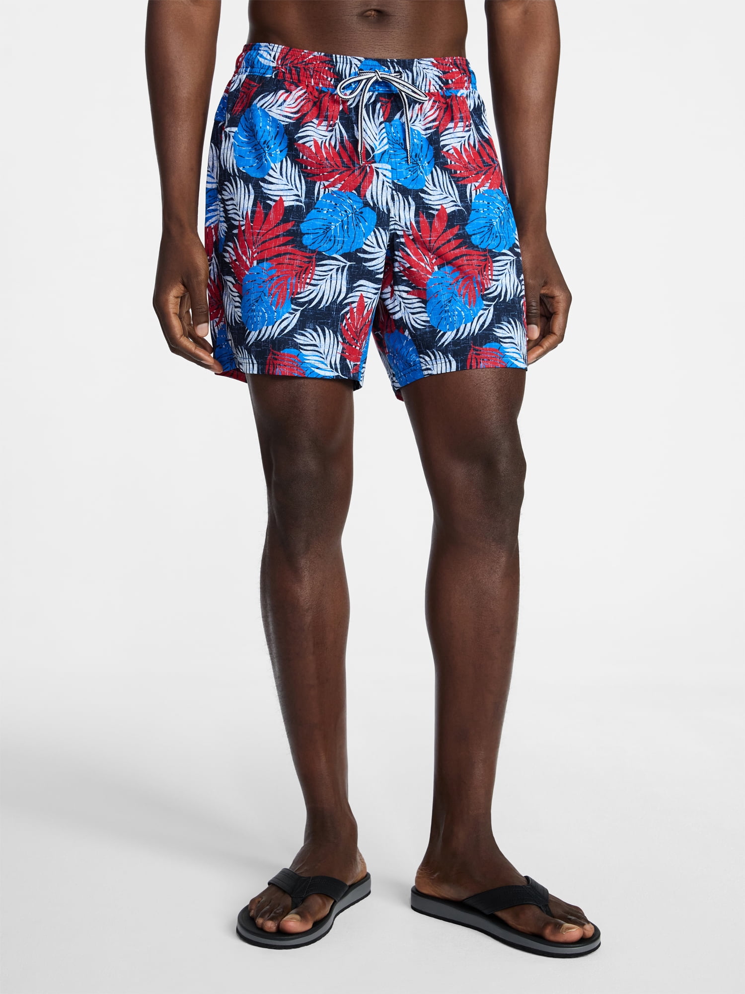 George Men's and Big Men's Performance Lined Swim Trunks, 5" Inseam, Sizes S-3XL