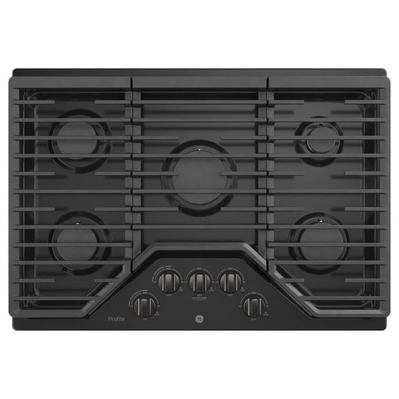 GE PGP7030BMTS Profile 30 inch Black Stainless Gas Cooktop