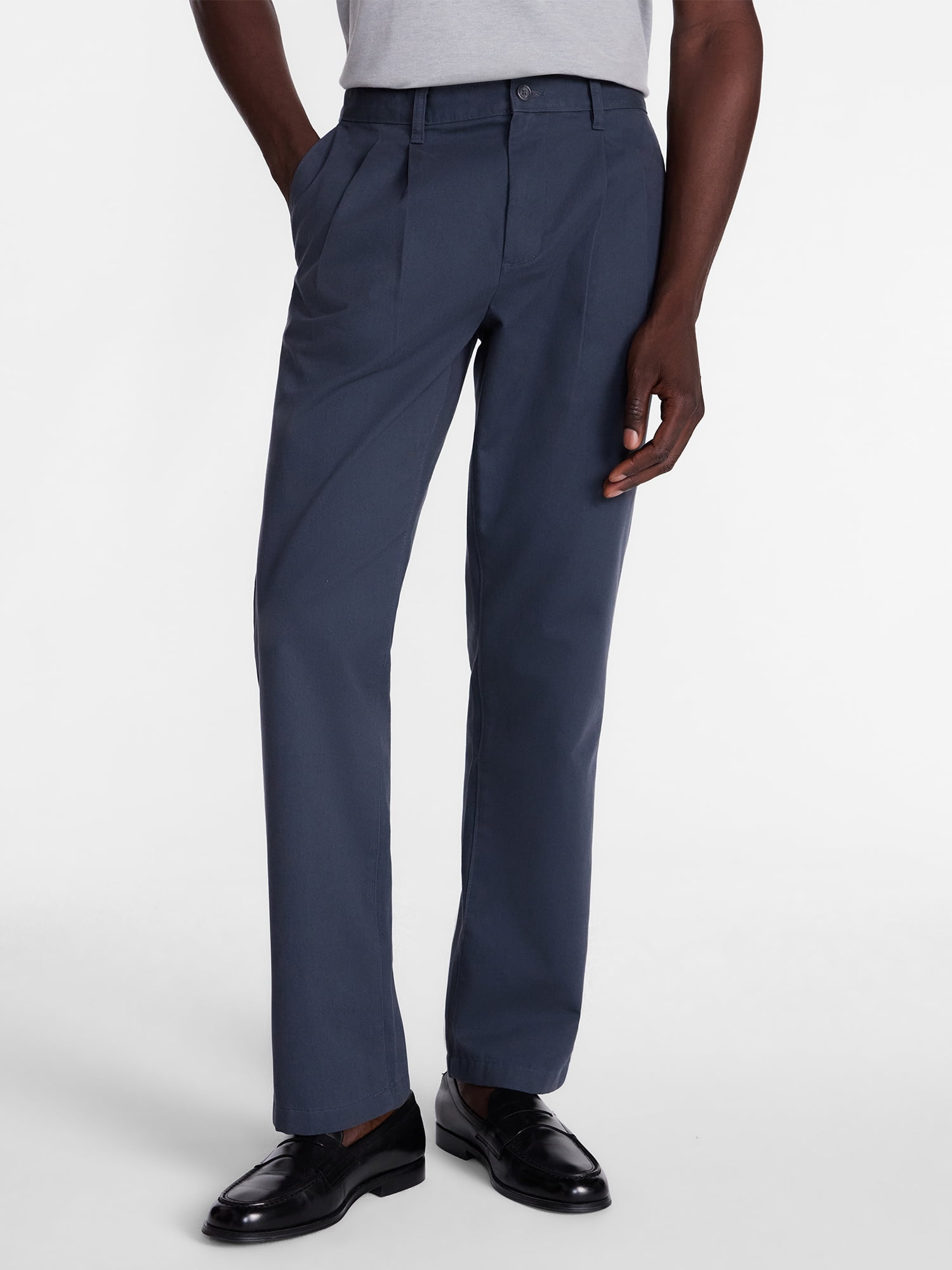 George Men's Straight Fit Pleated Pants, Sizes 28-48