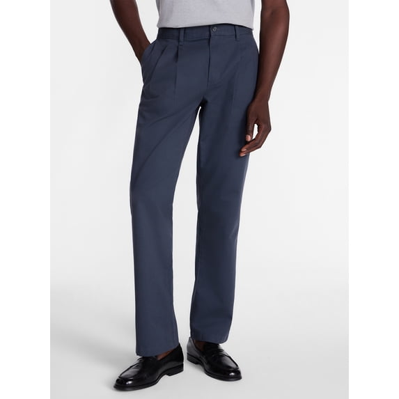 George Men's Straight Fit Pleated Pants, Sizes 28-48