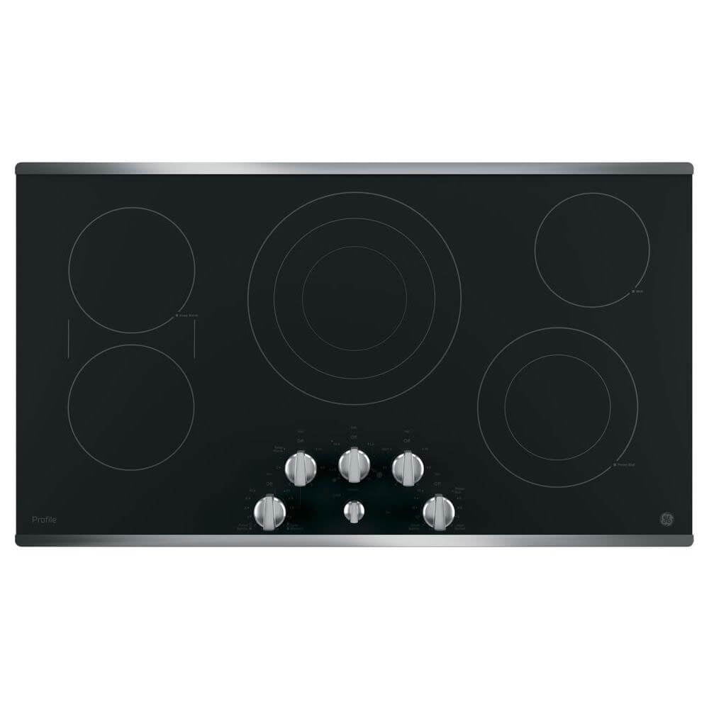 GE PP7036SJSS 36 inch Stainless 5 Burner Electric Cooktop