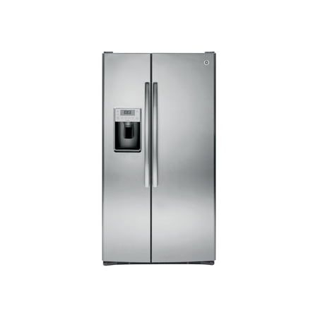 GE - Profile Series 28.4 Cu. Ft. Side-by-Side Refrigerator with Thru-the-Door Ice and Water - Stainless steel