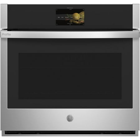 GE Profile - 30" Smart Built-In Single Electric Convection Wall Oven with Air Fry & Precision Cooking - Stainless Steel