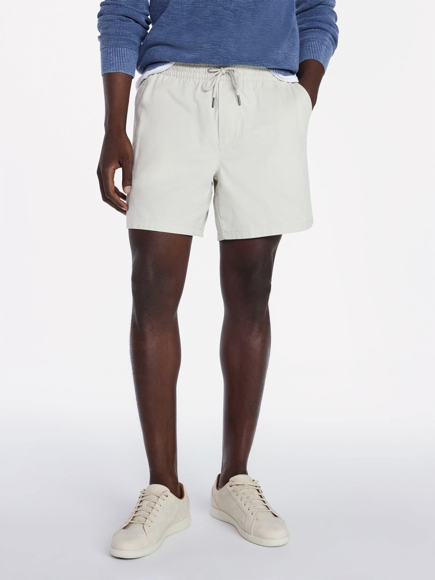 George Men's & Big Men's Modern Fit Slub Pull On Shorts, 6", 8" Inseams, Sizes S-3XL