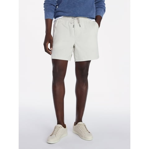 Men's & Big Men's Modern Fit Slub Pull On Shorts, 6", 8" Inseams, Sizes S-3XL