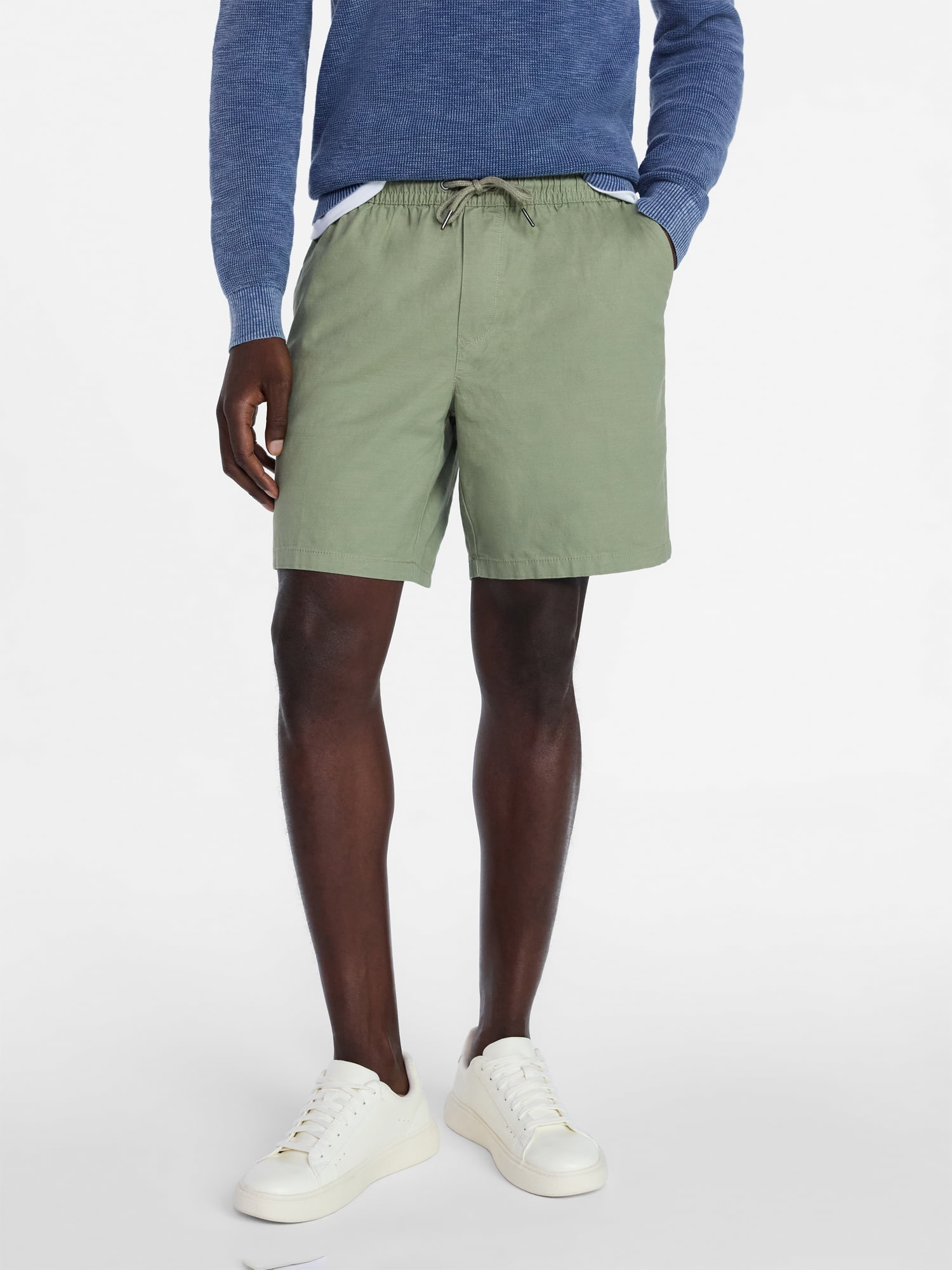 George Men's & Big Men's Modern Fit Slub Pull On Shorts, 6", 8" Inseams