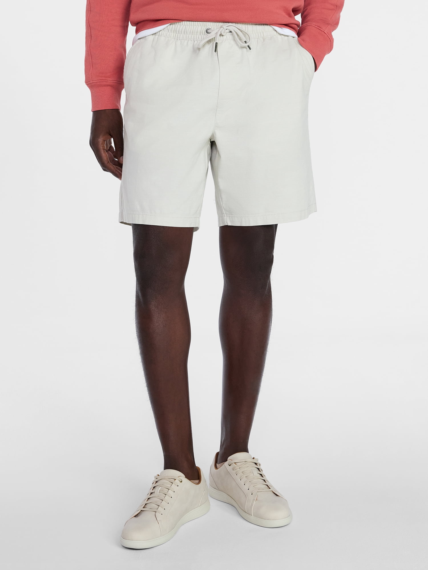 George Men's & Big Men's Modern Fit Slub Pull On Shorts, 6", 8" Inseams, Sizes S-3XL