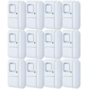 GE Personal Security Window/Door, 12-Pack, Magnetic Sensor, Off/Chime/Alarm, Easy Installation, 45989, White