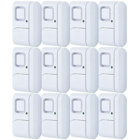 GE Personal Security Window/Door, 12-Pack, Magnetic Sensor, Off/Chime/Alarm, Easy Installation, 45989, White