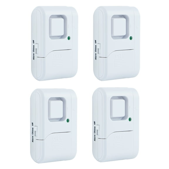 GE Personal Security Window/Door Alarm, 4-Pack, Battery Operated, 45174